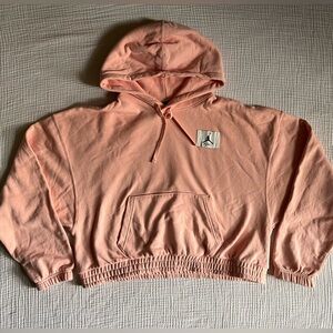 Pink Cropped Jordan Hoodie Activewear Sweatshirt